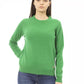 Elegant Green Wool-Cashmere Crewneck Sweater