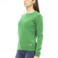 Elegant Green Wool-Cashmere Crewneck Sweater