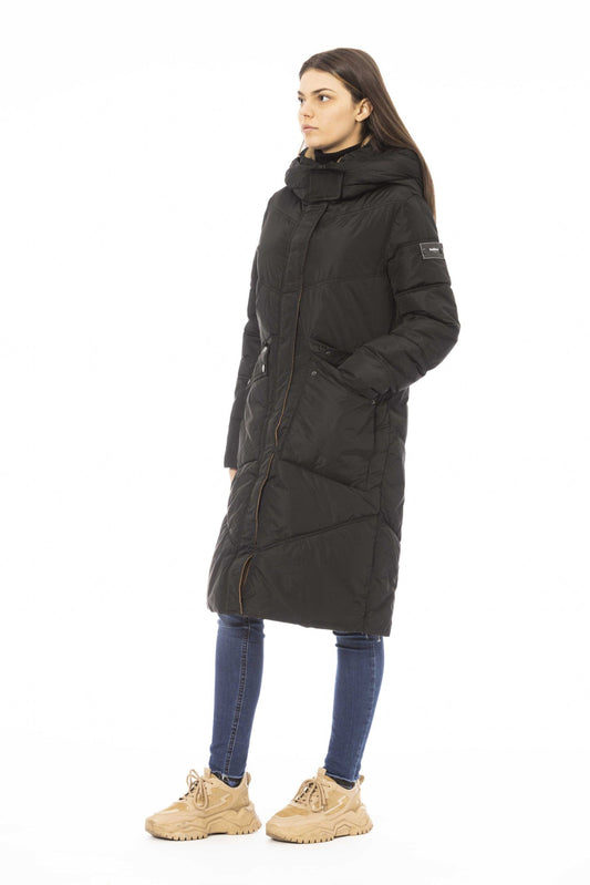 Elegant Long Down Jacket with Hood