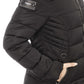 Elegant Hooded Down Jacket with Faux Fur