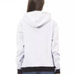 Chic White Cotton Fleece Hoodie with Front Logo