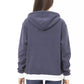 Chic Blue Fleece Hoodie with Front Logo
