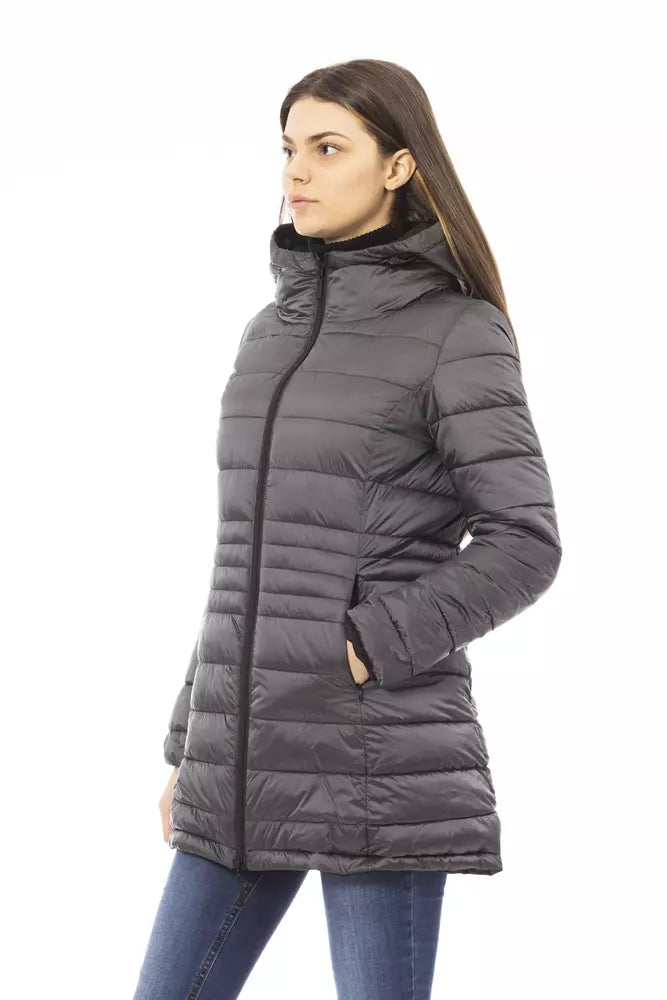 Chic Double-Faced Down Jacket with Monogram Detail