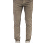 Beige Cotton Stretch Chinos