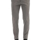Elegant Gray Cotton Blend Trousers