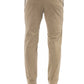 Chic Beige Cotton Stretch Pants