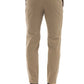 Beige Cotton-Linen Blend Men's Trousers
