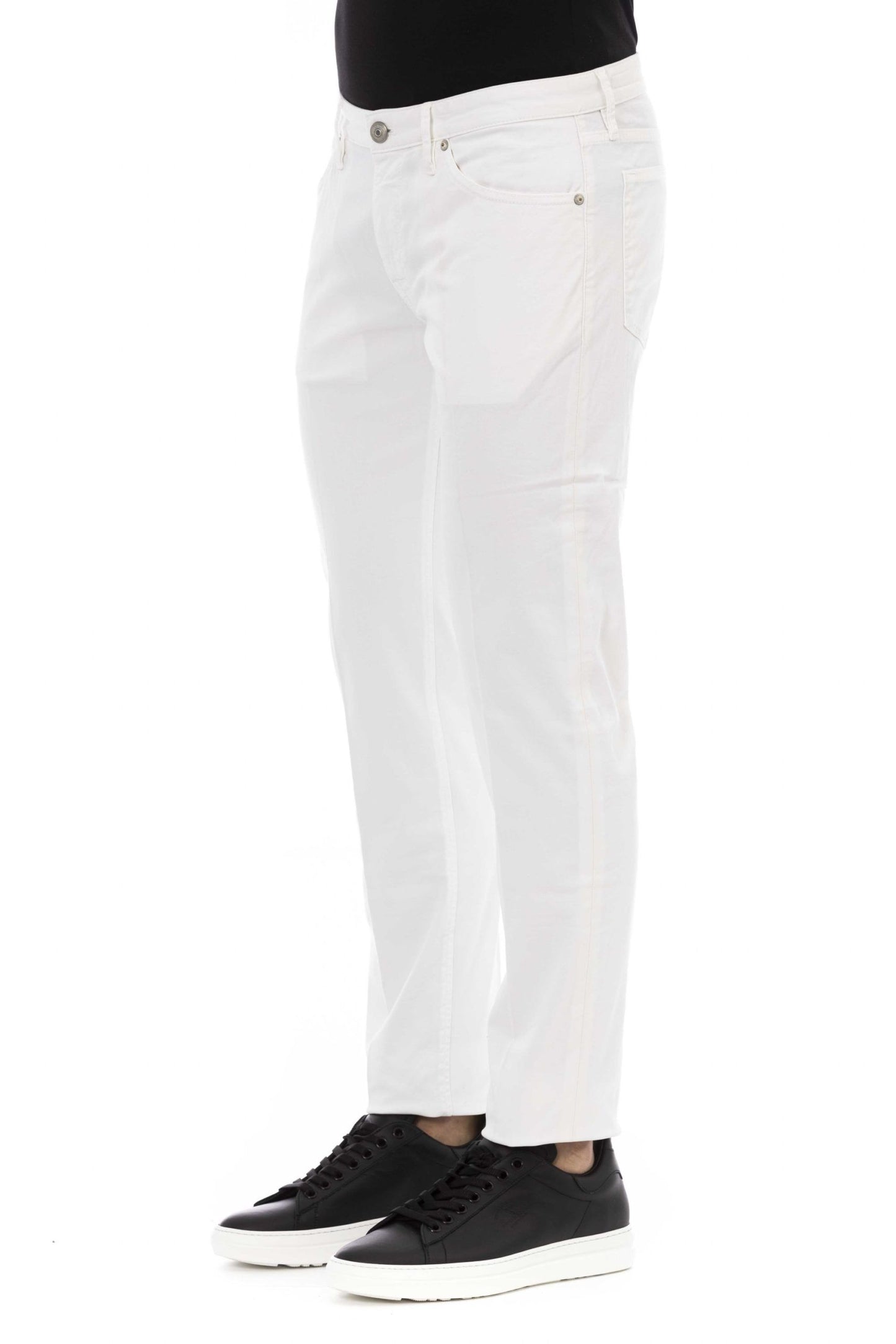 Elegant PT Torino White Stretch Jeans