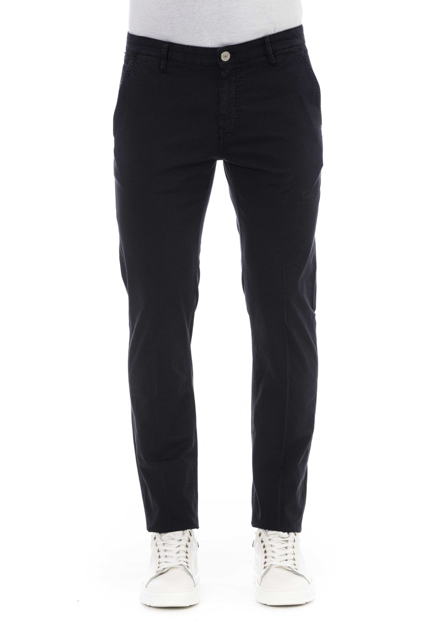 Sleek Blue Stretch Cotton Jeans