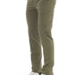Sleek Green Cotton Blend Trousers