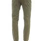 Sleek Green Cotton Blend Trousers