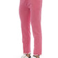 Chic Pink Cotton Blend Jeans for Men