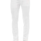 Elegant White Cotton Stretch Jeans