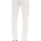 Elegant White Stretch Cotton Jeans