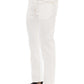 Elegant White Stretch Cotton Jeans