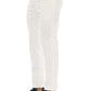 Elegant White Stretch Cotton Jeans
