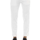 Elegant White Cotton Stretch Jeans