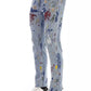 Trendsetting Skinny Splash Paint Jeans