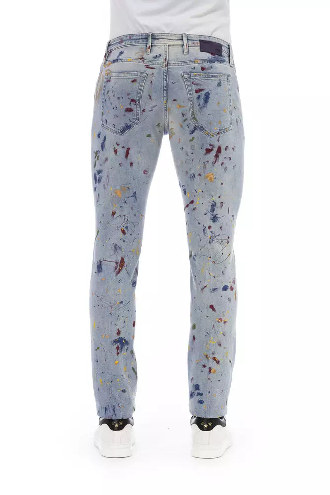 Trendsetting Skinny Splash Paint Jeans