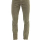 Elegant Green Cotton Stretch Jeans
