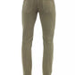 Elegant Green Cotton Stretch Jeans