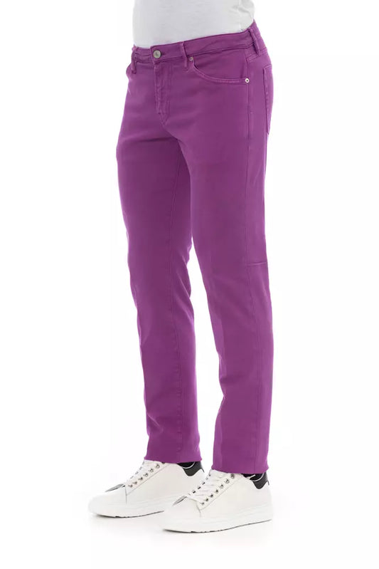 Elegant Violet Italian Designer Jeans