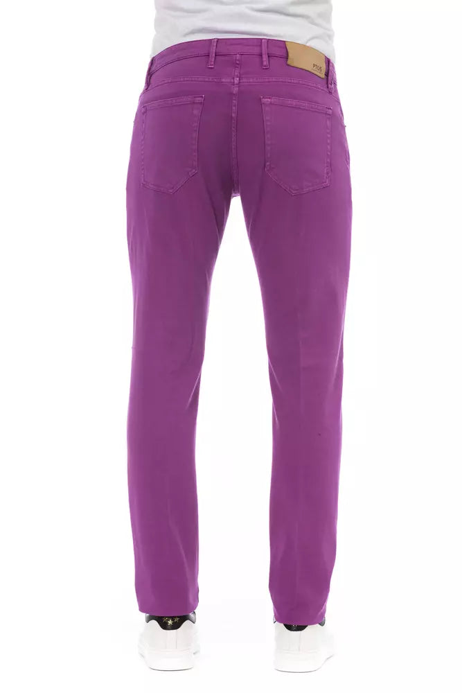 Elegant Violet Italian Designer Jeans