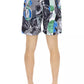 Multicolor Printed Swim Shorts with Drawstring