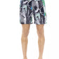 Multicolor Printed Swim Shorts with Drawstring