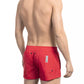 Red Micro Swim Shorts with Contrast Band
