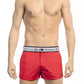 Red Micro Swim Shorts with Contrast Band