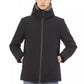Sleek Black Monogrammed Long Jacket
