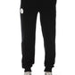 Chic Black Cotton Sport Sweatpants