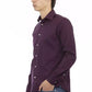 Chic Bordeaux Slim Fit Men's Shirt