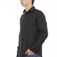 Sleek Black Italian Linen Men's Slim Shirt