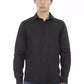 Sleek Black Italian Linen Men's Slim Shirt