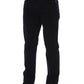 Elegant Black Cotton Blend Jeans