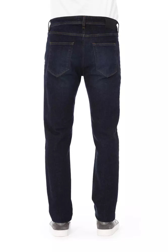 Chic Tricolor Accent Men's Denim