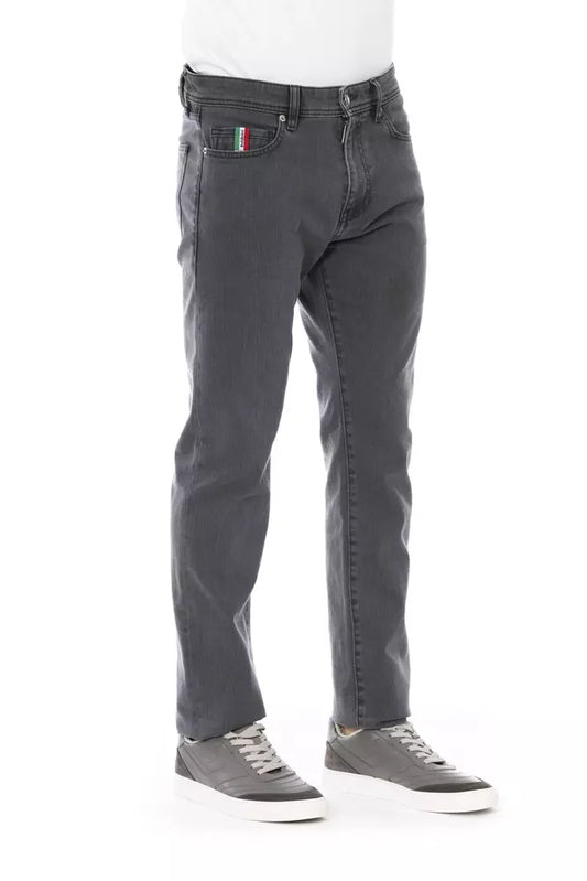 Chic Gray Regular Fit Men's Jeans