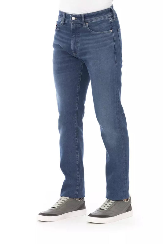 Chic Tricolor Accented Designer Jeans