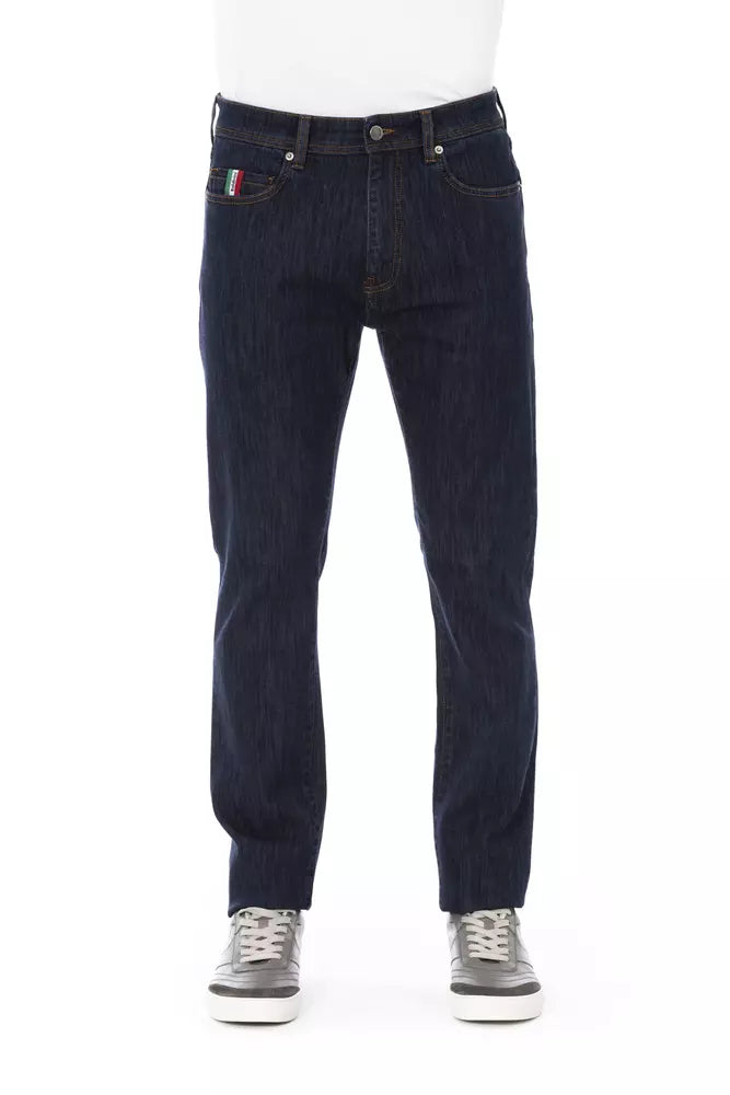 Chic Tricolor Insert Jeans for Men