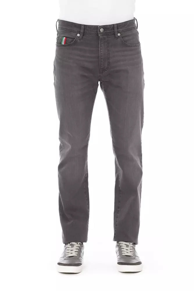 Chic Tricolor Inset Jeans for Gentlemen