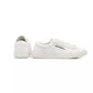 Sleek White Leather Lace-up Sneakers