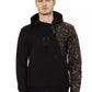 Sleek Black Cotton Hooded Sweatshirt