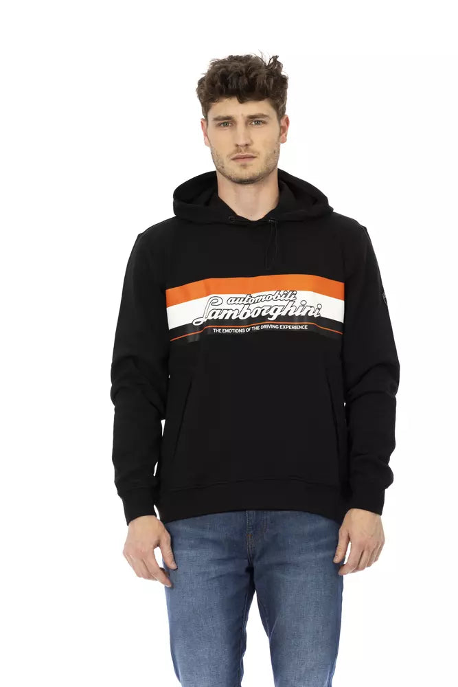 Sleek Cotton Hoodie with Iconic Sleeve Logo