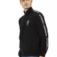 Sleek Zippered Sweatshirt with Shield Logo