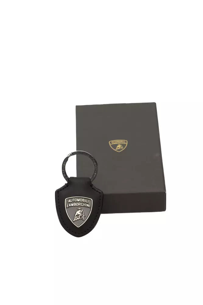 Exquisite Black Shield Logo Keyring