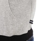 Chic Gray Zippered Cotton Hoodie