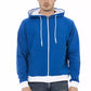 Elegant Blue Wool Hoodie with Zip Closure
