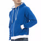Elegant Blue Wool Hoodie with Zip Closure